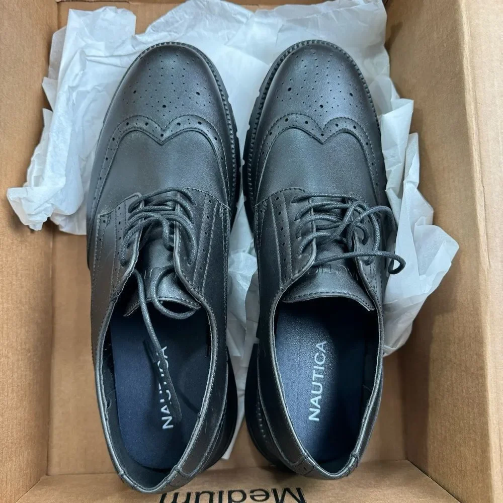 Nautica Men's Wingtip Oxford Lace-Up Shoes Size 12 NEW #G406